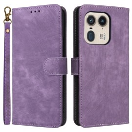 Coverup Book Case met Koord - Motorola Edge 50 Ultra Hoesje - Paars