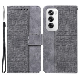 Coverup Geometric Book Case - OPPO Reno12 Hoesje - Grijs