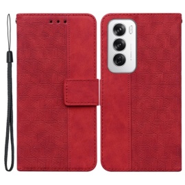 Coverup Geometric Book Case - OPPO Reno12 Hoesje - Rood