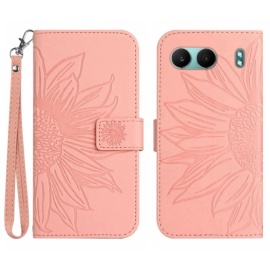 Coverup Zonnebloem Book Case met Koord - OnePlus Nord 4 Hoesje - Pink