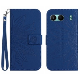 Coverup Zonnebloem Book Case met Koord - OnePlus Nord 4 Hoesje - Blauw
