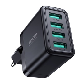 JOYROOM TCN03 4-Poorts USB Oplader - 24W - Zwart