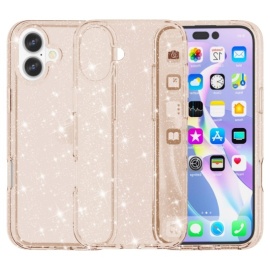 Coverup Glitter TPU Back Cover - iPhone 16 Plus Hoesje - Goud