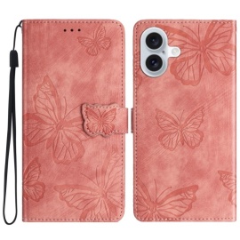 Coverup Vlinders Book Case - iPhone 16 Plus Hoesje - Pink