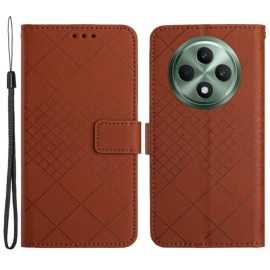 Coverup Rhombus Book Case - OPPO Reno12 F 5G Hoesje - Bruin