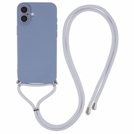 Coverup Colour TPU Back Cover met Koord - iPhone 16 Plus Hoesje - Slate Grey