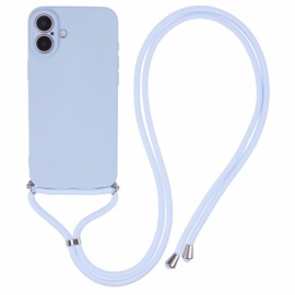 Coverup Colour TPU Back Cover met Koord - iPhone 16 Plus Hoesje - Lavendel Grijs