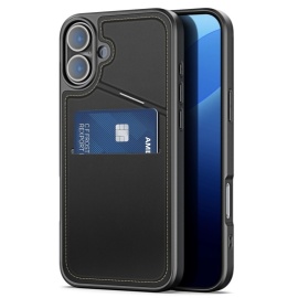 Dux Ducis Rafi II Series - Back Cover met Pasjeshouder en Standfunctie - MagSafe Compatible - iPhone 16 Plus Hoesje - Zwart