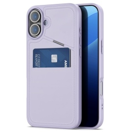 Dux Ducis Rafi II Series - Back Cover met Pasjeshouder en Standfunctie - MagSafe Compatible - iPhone 16 Plus Hoesje - Lavendel