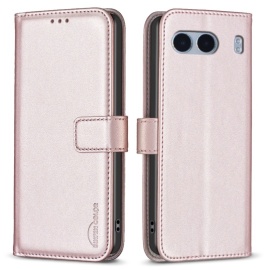 BINFEN Book Case - OnePlus Nord 4 Hoesje - Rose Gold