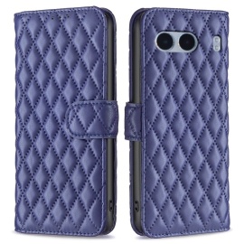BINFEN Rhombus Book Case - OnePlus Nord 4 Hoesje - Blauw