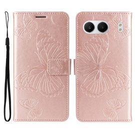 Coverup Vlinders Book Case - OnePlus Nord 4 Hoesje - Rose Gold