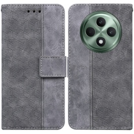 Coverup Geometric Book Case - OPPO Reno12 F 5G Hoesje - Grijs