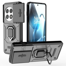 Coverup Ring Kickstand Back Cover met Camera Shield - OnePlus 13 Hoesje - Zwart