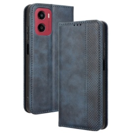 Coverup Vintage Style Book Case - Motorola Moto G05 / E15 Hoesje - Blauw