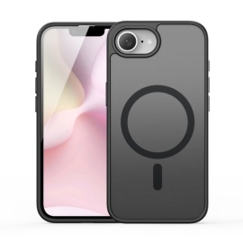 Dux Ducis Yind Series - Back Cover Mat Transparant - MagSafe Compatible - iPhone 16e Hoesje - Zwart