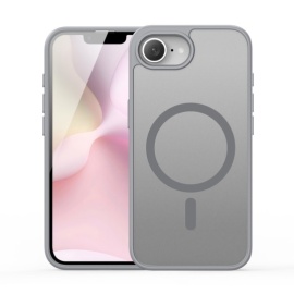 Dux Ducis Yind Series - Back Cover Mat Transparant - MagSafe Compatible - iPhone 16e Hoesje - Grijs