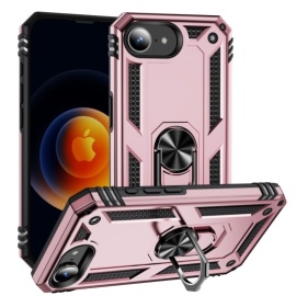 Coverup Ring Kickstand Back Cover - iPhone 16e Hoesje - Rose Gold