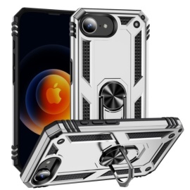 Coverup Ring Kickstand Back Cover - iPhone 16e Hoesje - Zilver