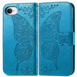 Coverup Vlinder Book Case - iPhone 16e Hoesje - Blauw