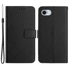 Coverup Rhombus Book Case - iPhone 16e Hoesje - Zwart