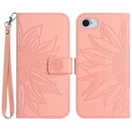 Coverup Zonnebloem Book Case met Koord - iPhone 16e Hoesje - Pink