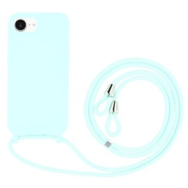 Coverup Siliconen Back Cover met Koord - iPhone 16e Hoesje - Mint Green