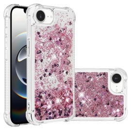 Coverup Liquid Glitter Back Cover - iPhone 16e Hoesje - Rose Gold