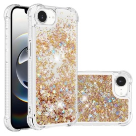 Coverup Liquid Glitter Back Cover - iPhone 16e Hoesje - Goud