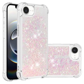Coverup Liquid Glitter Back Cover - iPhone 16e Hoesje - Pink