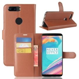 Book Case - OnePlus 5T Hoesje - Bruin