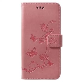 Bloemen Book Case - Samsung Galaxy S9 Plus Hoesje - Pink