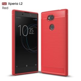 Armor Brushed TPU Back Cover - Sony Xperia L2 Hoesje - Rood