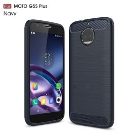 Armor Brushed TPU Back Cover - Motorola Moto G5S Plus Hoesje - Blauw