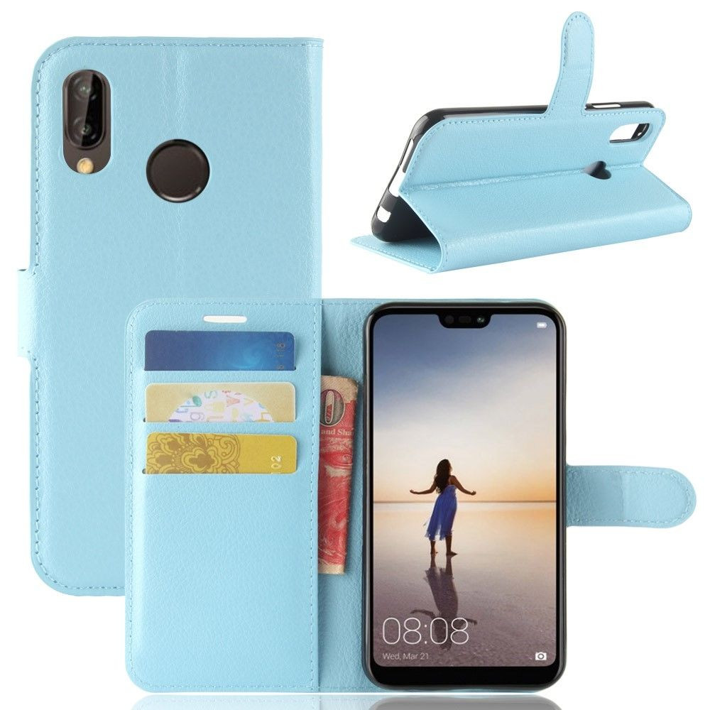 modder draadloos potlood Book Case - Huawei P20 Lite Hoesje - Lichtblauw | GSM-Hoesjes.be