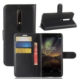 Book Case - Nokia 6.1 (2018) Hoesje - Zwart
