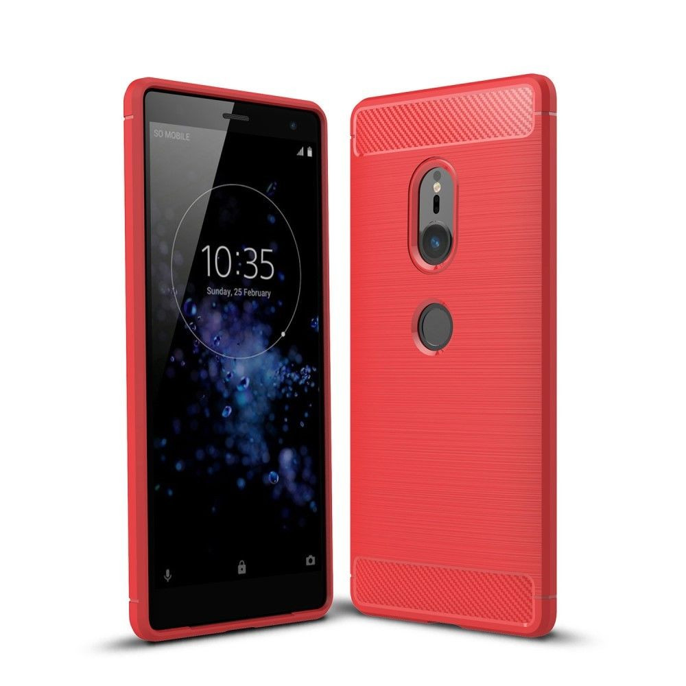 tot nu rijk solidariteit Armor Brushed TPU Back Cover - Sony Xperia XZ2 Hoesje - Rood | GSM-Hoesjes .be