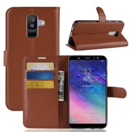 Book Case Hoesje Samsung Galaxy A6 Plus (2018) - Bruin