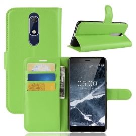 Book Case Nokia 5.1 Hoesje - Groen