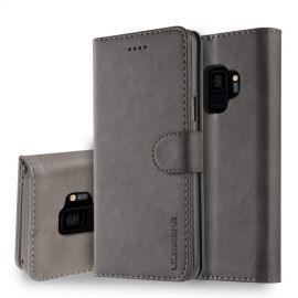 Luxe Book Case - Samsung Galaxy S9 Hoesje - Grijs