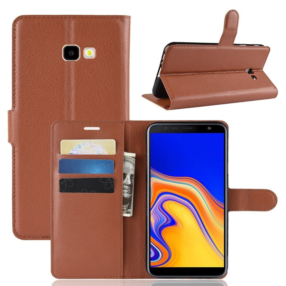 Book Case Samsung Galaxy J4 Plus (2018) Hoesje - Bruin GSM-Hoesjes.be