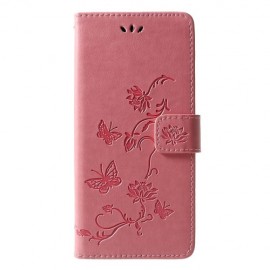 Bloemen & Vlinders Book Case - Samsung Galaxy J6 Plus (2018) Hoesje - Pink