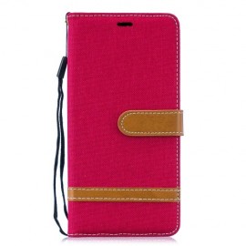 Denim Book Case - Samsung Galaxy S10 Plus Hoesje - Rood