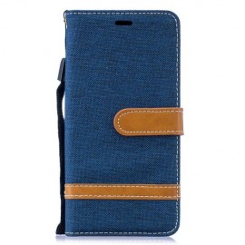 Denim Book Case Samsung Galaxy S10 Hoesje - Blauw