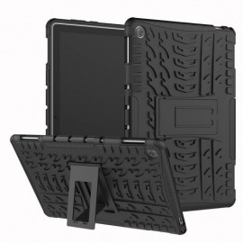 Rugged Kickstand Back Cover - Huawei MediaPad M5 Lite 10 Hoesje - Zwart