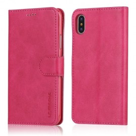 LC.IMEEKE Luxe Book Case - iPhone X / Xs Hoesje - Roze