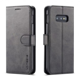 LC.IMEEKE Luxe Book Case - Samsung Galaxy S10e Hoesje - Zwart