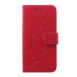Bloemen Book Case - Samsung Galaxy A40 Hoesje - Roze