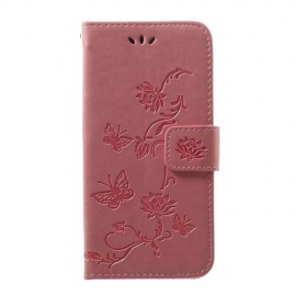 Bloemen Book Case - Samsung Galaxy A40 Hoesje - Pink