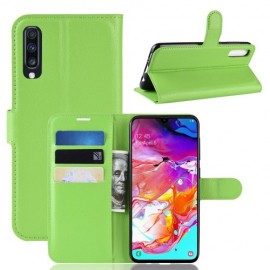 Book Case - Samsung Galaxy A70 Hoesje - Groen
